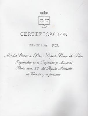 Registro Mercantil de Valencia - Compa&ntilde;ia Aerea de Valencia Sociedad Anonima - Balance, Perdidas y Ganancias